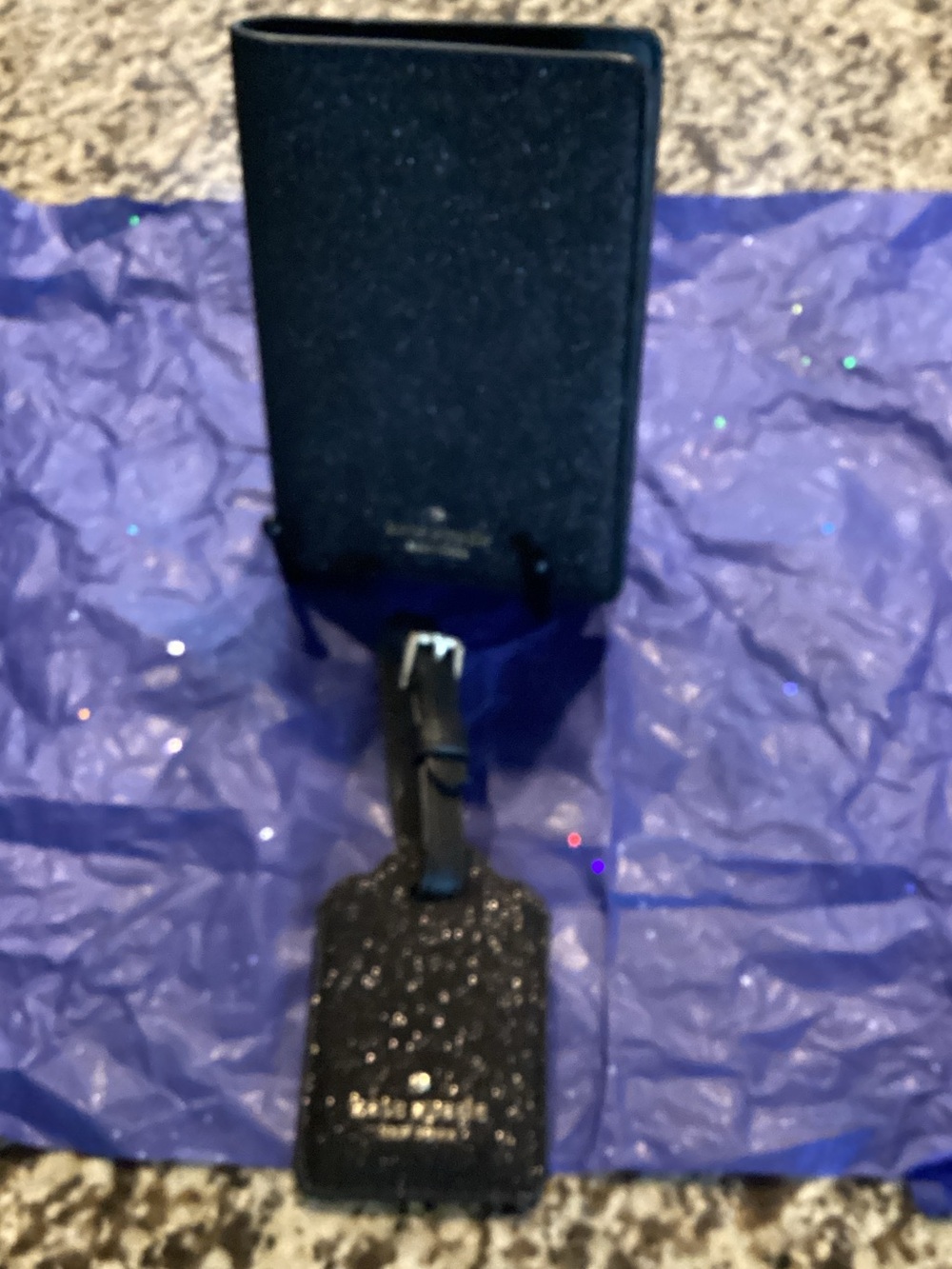 kate spade navy glitter wristlet phone wallet case